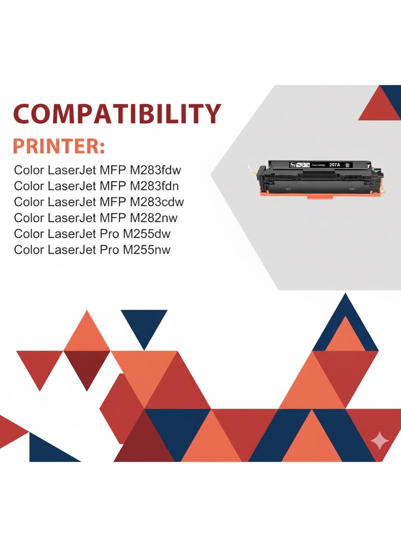 APLUS 207A W2210A Compatible Toner Black Cartridge for HP Color LaserJet Pro M255, MFP M282, M283 Series - High Yield Black Tonner - Image 3